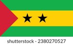 National flag of Sao Tome Principe that can be used for national days. Vector illustration