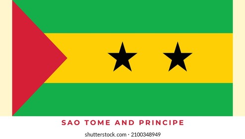 The national flag of Sao Tome and Principe Flag. Vector illustration of Sao Tome and Principe Flag, Vector of Sao Tome and Principe flag.