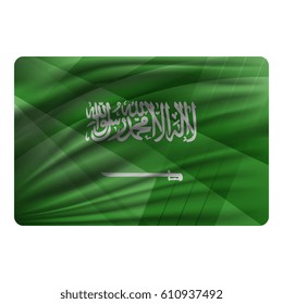 National flag of Saudi Arabia in modern design style.