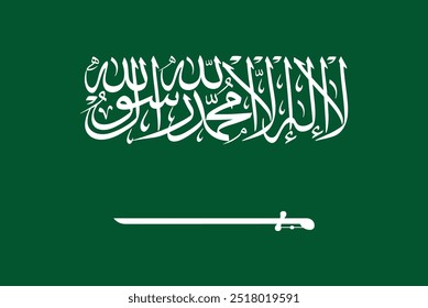 Bandera nacional de Arabia Saudita Vector diseño e ilustración 
