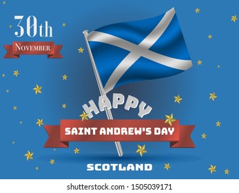 National flag of Scotland know as Alba, part of United Kingdom of Great Britain. original colors and proportion. Vector illustration, from countries flag set.