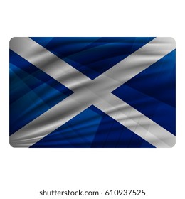 National flag of Scotland in modern design style.