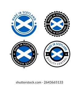 Bandeira nacional da Escócia, define ícones de vetor planos
