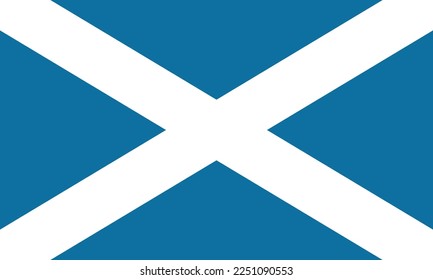 The national flag of Scotland. Vector illustration