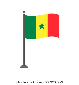 National flag of Senegal, vector illustration