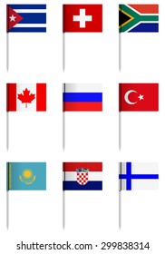 National flag set on a white background.