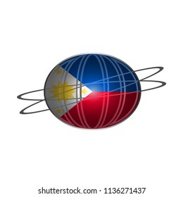 National flag Shape World of philippines