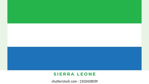 The national flag of Sierra Leone Flag. Vector illustration of Sierra Leone Flag, Vector of Sierra Leone flag.