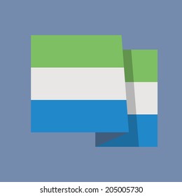 National flag of Sierra Leone,flat vector design