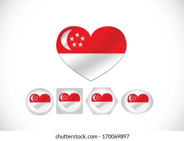 National flag of Singapore themes idea design