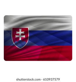 National flag of Slovakia in modern design style.