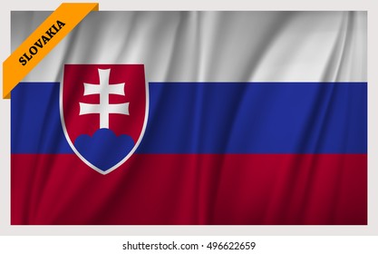 National flag of Slovakia - waving edition