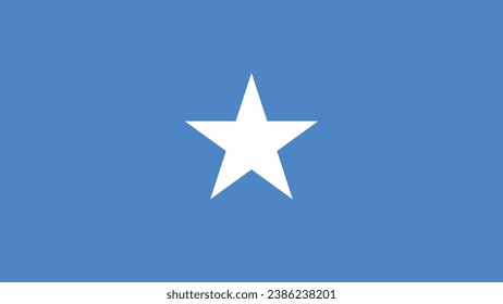 National Flag of Somalia: Official Colors and Proportions - EPS10 Vector illustration
