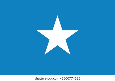 National flag of Somalia. Somalian flag. Vector Illustration.