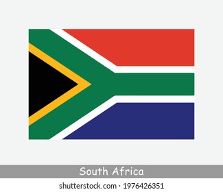 National Flag of South Africa. South African Country Flag. Republic of South Africa Detailed Banner. EPS Vector Illustration Cut File svg