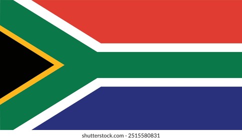 National flag of South Africa  country vector design and illustration 