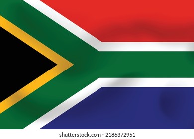 National Flag South Africa Realistic Pictures Stock Vector (Royalty ...