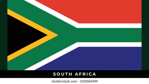 The national flag of South Africa Flag. Vector illustration of South Africa Flag, Vector of South Africa flag.