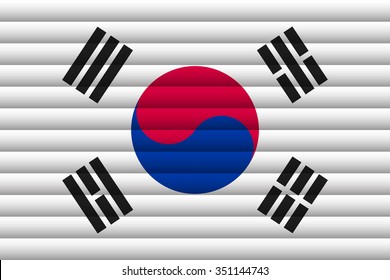 National Flag of South Korea. For Independence Day. Vector Illustration.