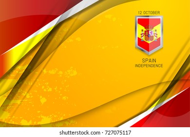 National Flag of Spain Color Background for Independence Day and other events, Vector Illustration Design