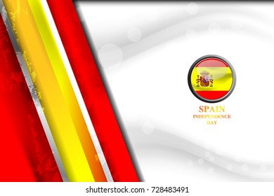 National Flag of Spain Color Background for Independence Day and other events, Vector Illustration Design