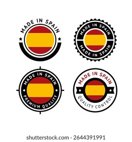 Bandera nacional de España, conjunto de iconos vectoriales planos