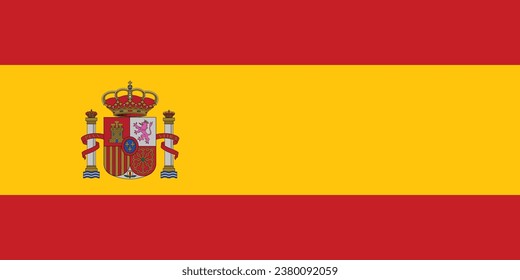 National flag of Spain that can be used for celebrating Spain national days. Vector illustration