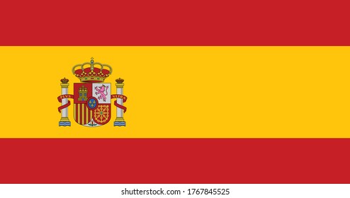 National Flag Of Spain. Vector Illustration, Vector Of Spain Flag. EPS, Vector, Illustration.