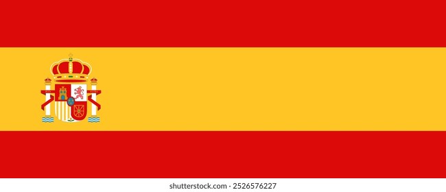 Nationalflagge Spaniens. Vektorgrafik.
