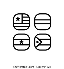 Icono de Plaza de Bandera Nacional colocado en Ghana, Jordania, Letonia y Togo