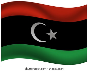 National flag of State of Libya. original colors and proportion. Simply vector illustration eps10, from countries flag set.