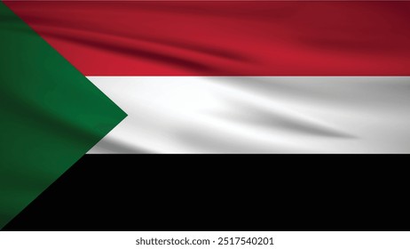 National Flag of Sudan Background Illustration 4K