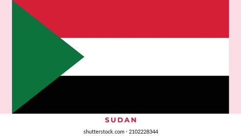 The national flag of Sudan Flag. Vector illustration of Sudan Flag, Vector of Sudan flag.