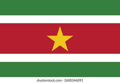 National flag of Surinam  vector image