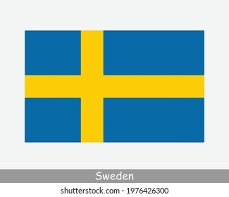 National Flag of Sweden. Swedish Country Flag. Kingdom of Sweden Detailed Banner. EPS Vector Illustration Cut File svg