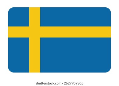 National flag of Sweden that can be used for celebrating Sweden national days. Vector illustration