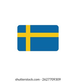 National flag of Sweden that can be used for celebrating Sweden national days. Vector illustration