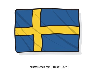 National Flag Of Sweden vector design