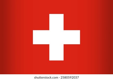 National Flag of the Swiss Confederation. Vector element