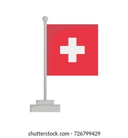 National flag of Switzerland Vector Illustration