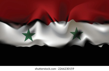 National flag of syria background vector illustration