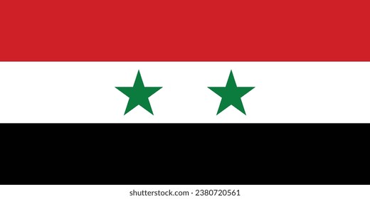 National flag of Syria that can be used for celebrating Syria national days. Vector illustration