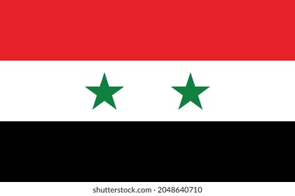 National flag of Syria. Vector illustration, Vector of syria flag.