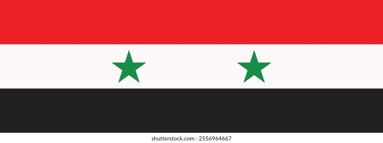 National Flag of Syria., vector illustration.