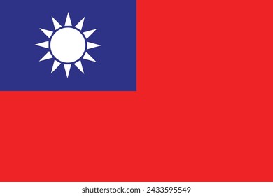 National Flag of Taiwan Vector, National Flag, Flag of Taiwan, Taiwanese flag