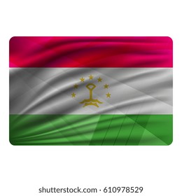 National flag of Tajikistan in modern design style.