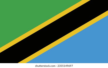 National Flag of Tanzania, Tanzania sign, Tanzania Flag