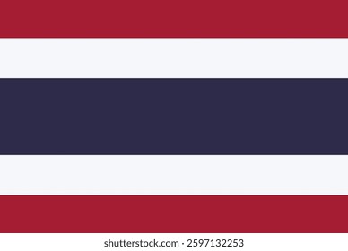 The national flag of Thailand