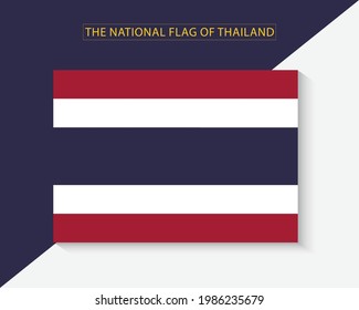 The national flag of thailand vector design