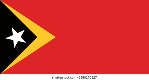 National flag of Timor Leste East Timor that can be used for national days. Vector illustration